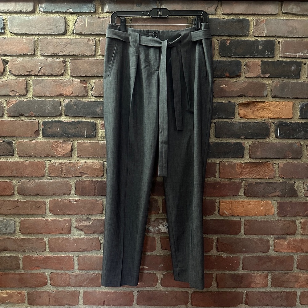 Vintage BEBE paperbag waist belted ankle pants size 0 (30 X 27.5) 10” rise